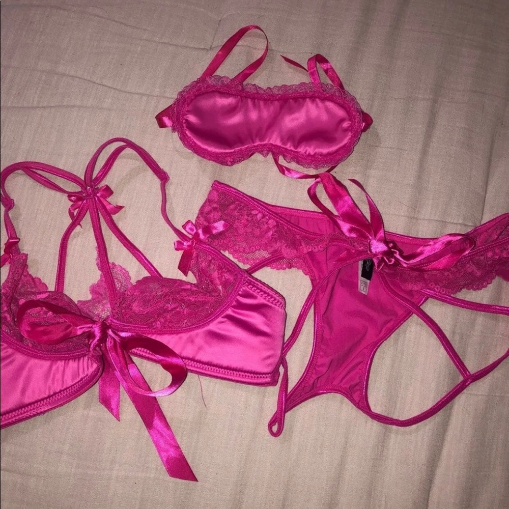Pink lingerie set